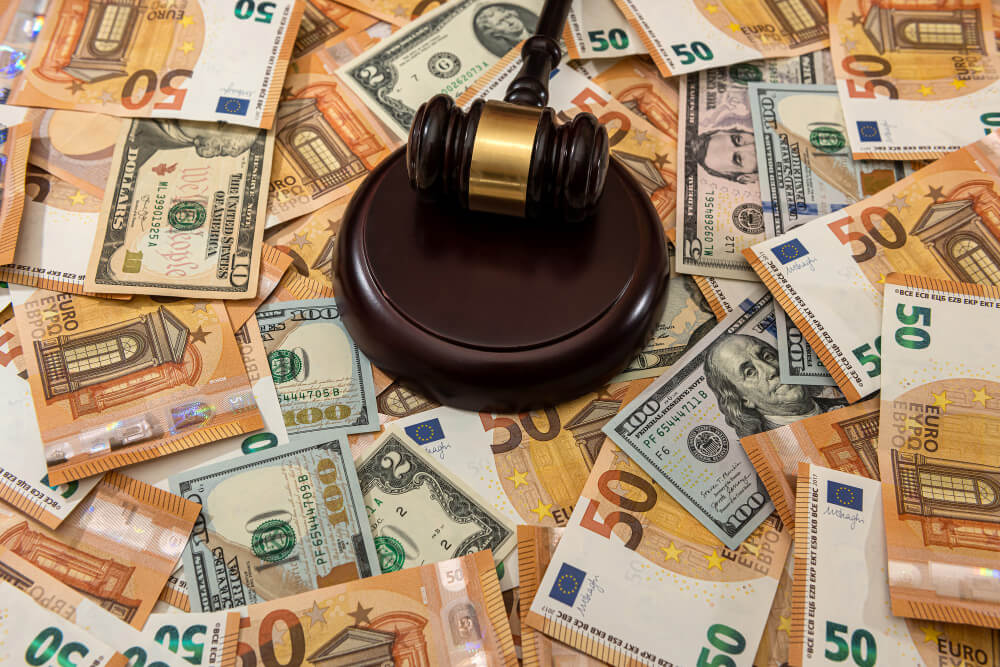 Gavel and money