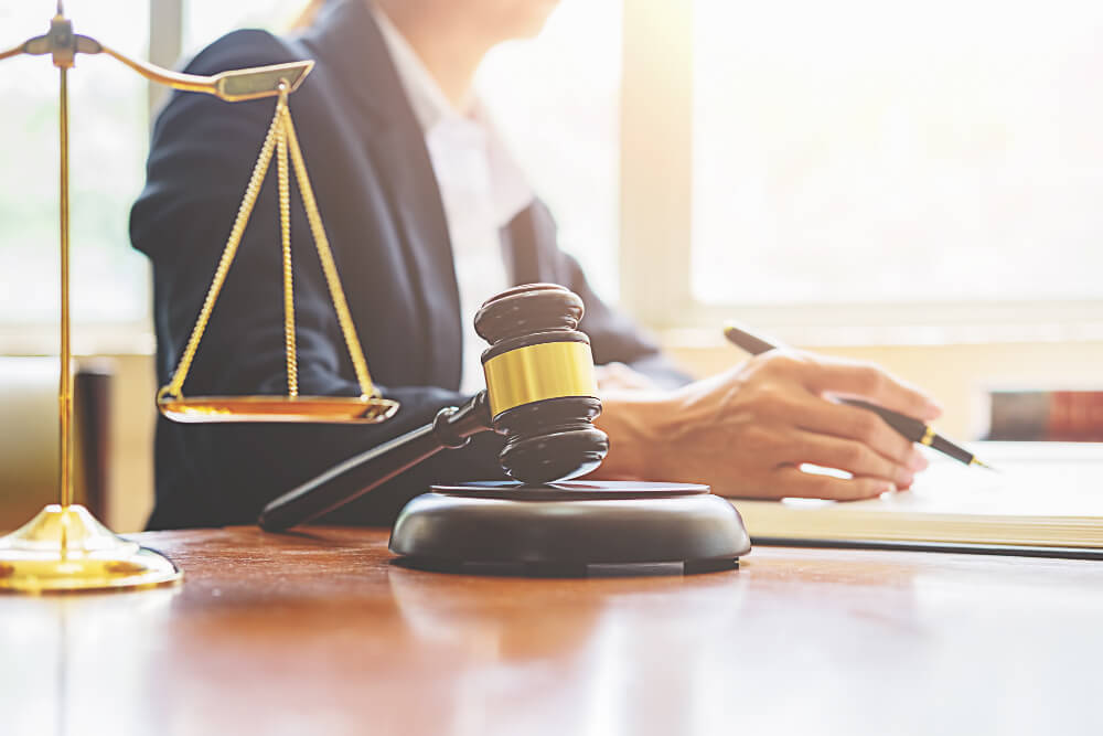 Gavel and scales of justice